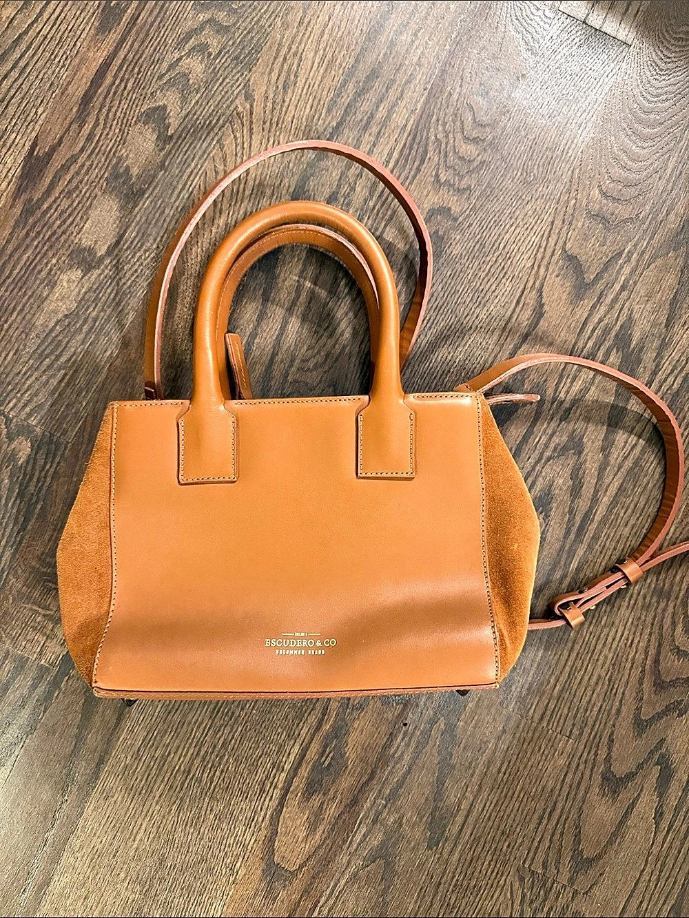 Escudero & Co Structured Satchel Shoulder Bag in Brown